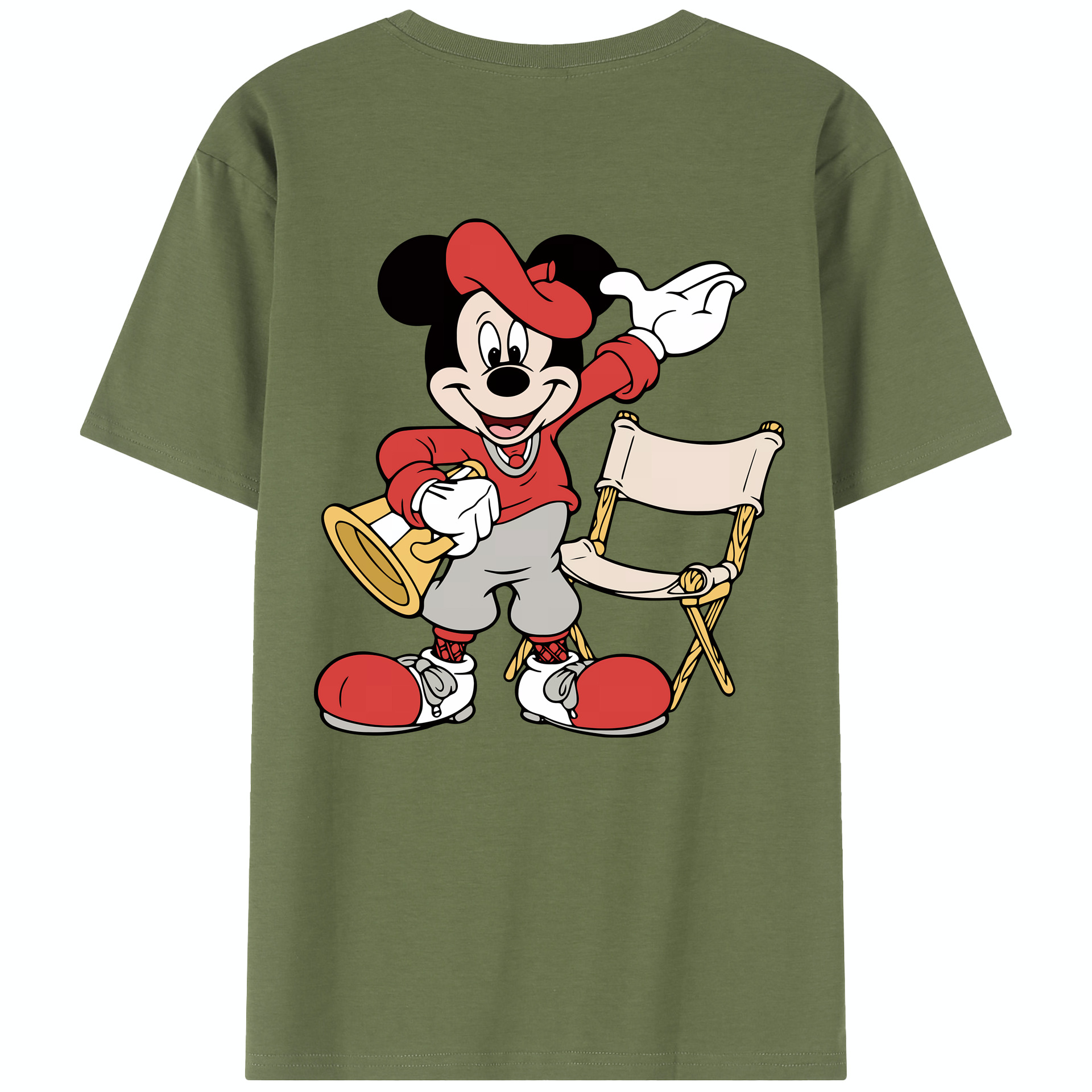 （画像用） ミッキーマウス Mickey Mouse 綿100％半袖Tシャツ（背面プリント）